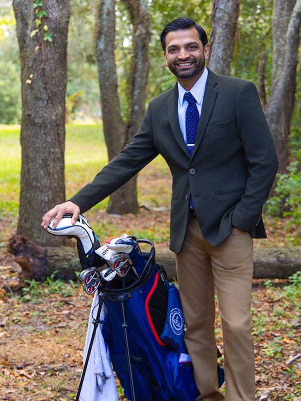 Dr. Tej Vaidya in suit 